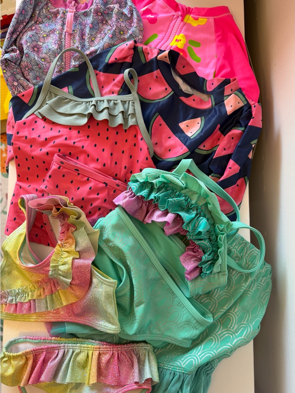 Mixed 2T Swimwear Bundle - 2T Bathing Suit Lot 6 Swimsuits 2T summer bundle